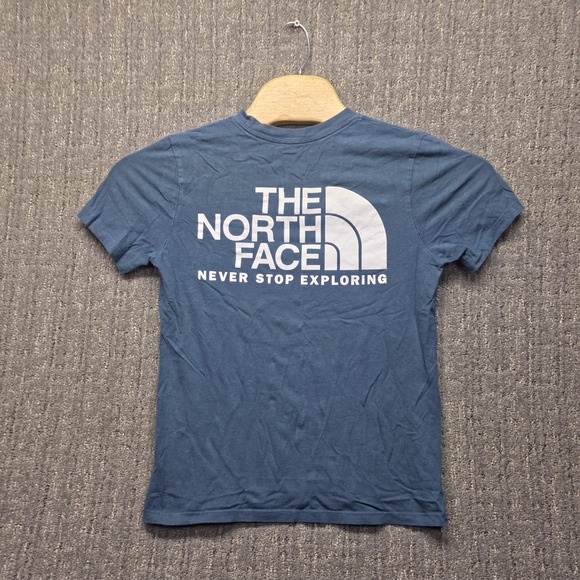 The North Face T-Shirt Womens Small Blue Never Stop Exploring Half Dome Logo T - Picture 4 of 10